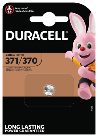 Duracell 371/370 Silver knappcell 10x1-p